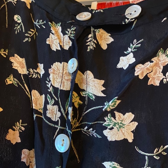 Vintage Black and White Floral Skirt - Picture 2 of 4